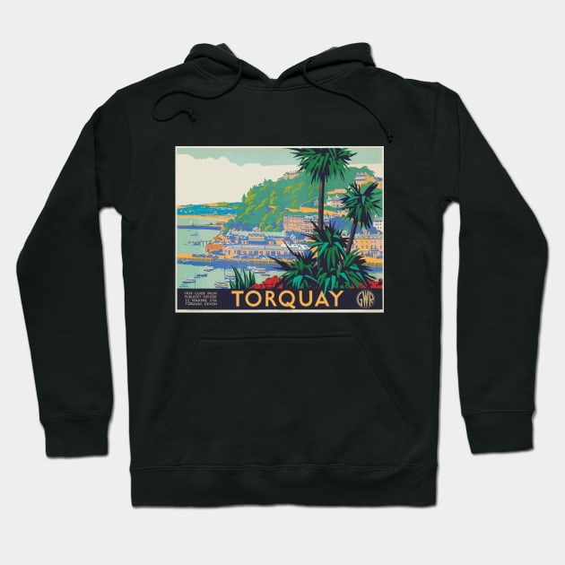 Vintage British Rail Travel Poster: Torquay on the South Devon Coast Hoodie by Naves